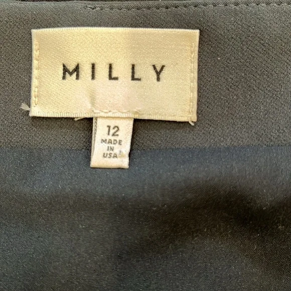 EUC Milly dress off/at the edge of the shoulder flutter sleeve in steel grey - Picture 7 of 11